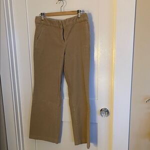 Talbots Corduroy Stretch Tan Flared Pants